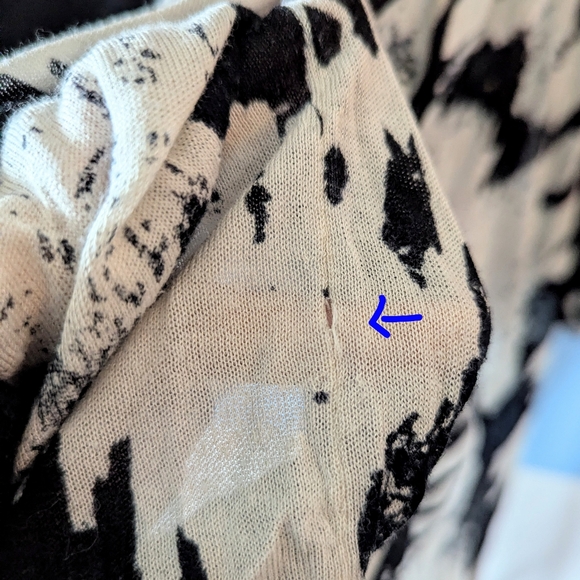 Allsaints Ara Ikat Black Cream Sweater Jumper Abstract Oversized Sharkbite VTG 8 - Picture 12 of 12